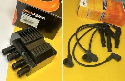 Ignition coil + lead set for Holden SB BARINA 1.4L 97-02 C14SE 2 Yr Wty - image 1 of 4