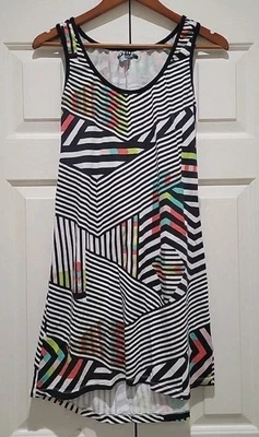 Vestido Vintage VOLCOM AÑOS 90 POPZTONE Color Blanco y Negro TALLA M Foto 1 de 4