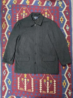 VTG Polo Ralph Lauren Wool Overcoat, Large, Quilted Liner, Classic / Preppy - Image 1 of 4