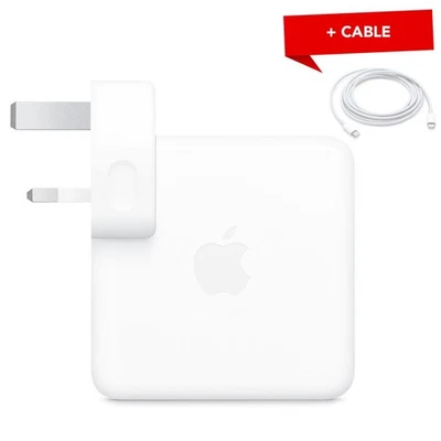 Genuine Apple 61W USB-C Macbook Pro & Air Power Adapter Charger With Cable A1947 - Image 1 of 3