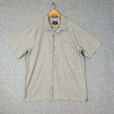 Quiksilver Shirt Mens M Waterman Collection Grey Button Up Quick Dry Outdoors - Image 1 of 4