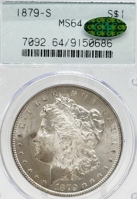 1879-S $1 Morgan Silver Dollar ~9150686~ PCGS & CAC MS 64 #14401 - Image 1 of 4