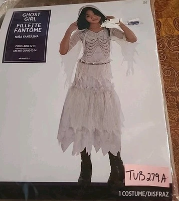 Disfraz Fantasma Niña Esqueleto Niño L Elegante Halloween Niño Foto 1 de 4