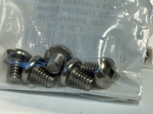 1/4-20 x 3/8-inch Round Head Square Drive Machine Screws - 15 pcs - Bild 1 von 2