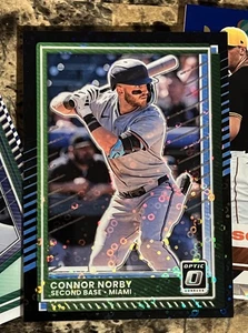 🔥2025 Donruss Baseball Connor Norby SP Black Circles Variant Miami Marlins - Picture 1 of 6