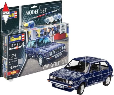 REVELL 1/24 MODEL SET VW GOLF GTI - BUILDERS CHOICE - Immagine 1 di 4