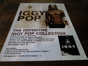 IGGY POP - Publicité de magazine / Advert !!! THE ANTHOLOGY !!! UK !!! - Imagen 1 de 1