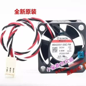 SUNON MB40200V1-000C-F99 DC5V 0.95W 4CM 3-Pin High Airflow Cooling Fan - Picture 1 of 2