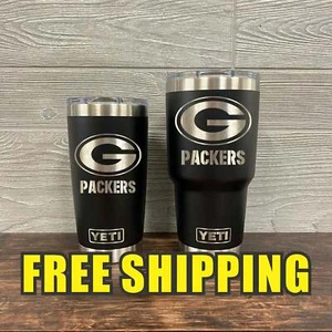 Green Bay Packers Personalized Custom Engraved Tumbler cup - YETI 20oz or 30oz - Picture 1 of 7