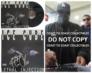 Álbum de inyección letal firmado Ice Cube prueba certificado de autenticidad autografiado disco de vinilo - Imagen 1 de 4
