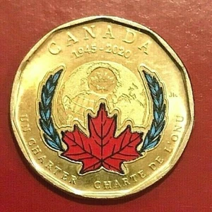 1945 - 2020 CANADIAN $1 DOLLAR U.N. COIN - Picture 1 of 2