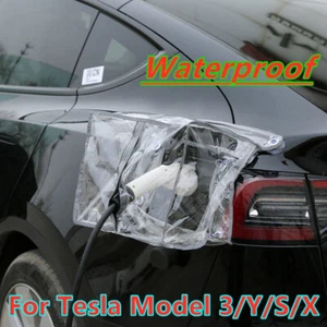 Cargador de coche impermeable Puerto Cubierta de lluvia Polvo Protector de nieve para Tesla Model 3 / Y - Imagen 1 de 5