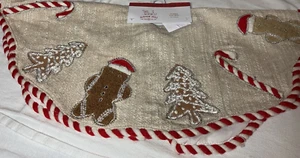 SLEIGH HILL TABLE TOP TREE SKIRT  22 INCH 95% COTTON 5% LUREX NIP - Picture 1 of 5
