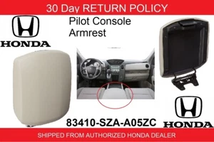 NEW GENUINE HONDA PILOT WARM GRAY LEATHER CENTER ARMREST 09-15 83410-SZA-A05ZC🔥 - Picture 1 of 3