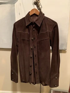 Chrome Hearts brown suede leather jacket / shirt vintage - Picture 1 of 9