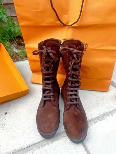 TOD’S Stivali Gommini Invernali Tod's Marrone Scuro Scamosciato Taglia 38 1 2