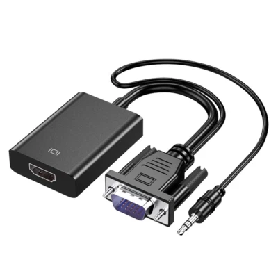 VGA auf HDMI Adapter mit Audiokabel VGA zu HDMI für PC, Laptop - Bild 1 von 4