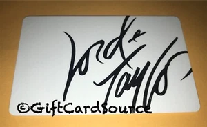 LORD & TAYLOR GIFT CARD WHITE WITH SILVER LETTERS 2012 COLLECTIBLE NO VALUE NEW - Picture 1 of 1
