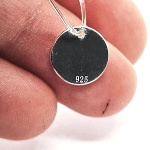 Etiqueta colgante personalizada de plata de ley 925 - pequeña redonda - grabada - Imagen 1 de 13