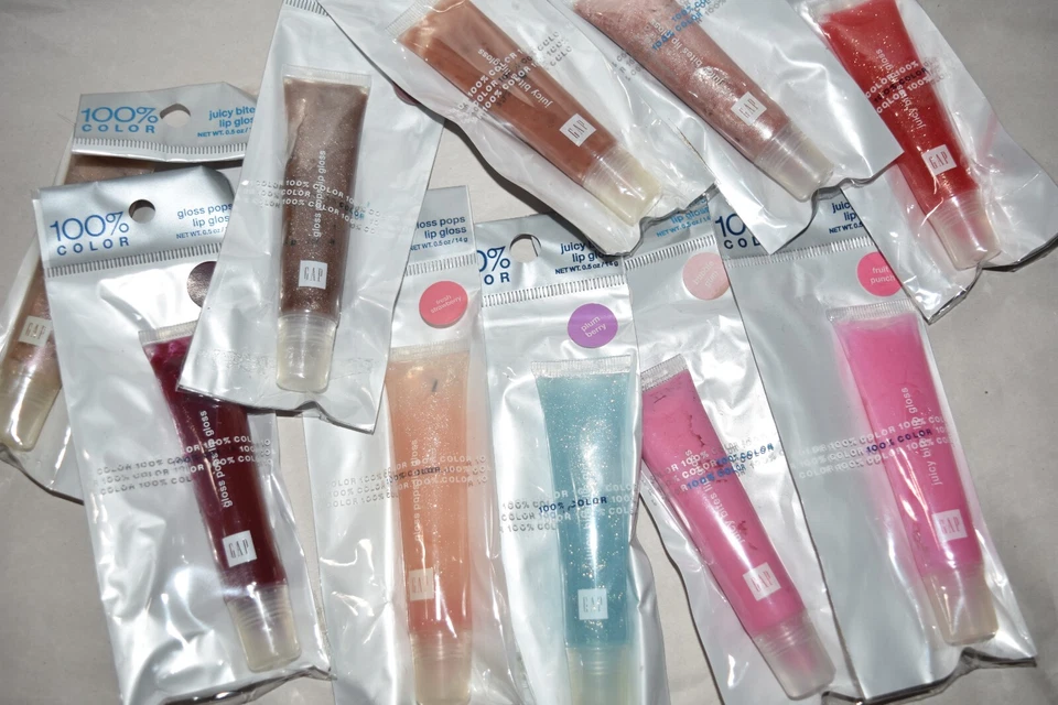 10x Gap 100% Color Juicy Bites Lip Gloss 10 flavors - Sealed - Image 1 of 3