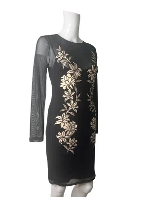 Vestido Miss Selfridge Little Negro Talla 10 Mujer Floral y Malla NUEVO EU38 PRECIO DE VENTA SUGERIDO POR EL FABRICANTE 42 EUR Foto 1 de 4