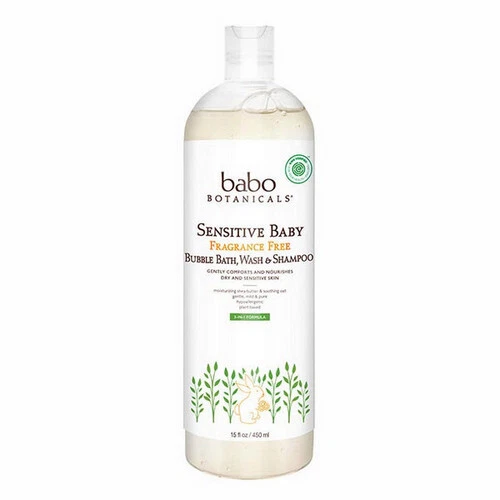 Baño de burbujas sin fragancia Sensitive Baby 15 OZ de Babo Botanicals Foto 1 de 1