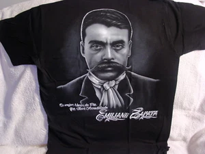 EMILIANO ZAPATA ES MEJOR MORIR DE PIE QUE VIVIR ARRODILLADO MEXICO T-SHIRT - Bild 1 von 3