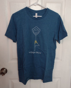 Funny Mens Yoga T-Shirt, Exercise Yoga Gifts, Heather Deep Teal / Medium (WD2)