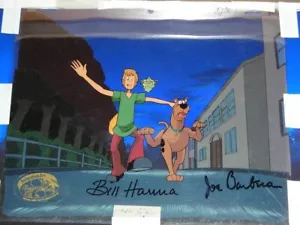 Hanna Barbera Scooby Doo Shaggy Production Cel  Witch's Ghost OBG! signed. - Picture 1 of 5