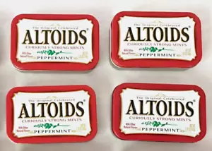 Lot of 4 Empty Altoids Tins for Fishing, Sewing, Crafts Storage, Camping, Pocket - Picture 1 of 1