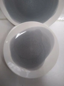 American Atelier 7.75" Salad Appetizer Ceramic Plates Oasis Blue Grey Set of 4 - Picture 1 of 3