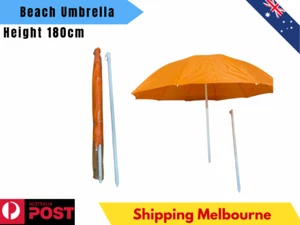 Beach Umbrella 180cm Tilt Sun Shade Carry Bag for Beach & Pool Use - Picture 1 of 7