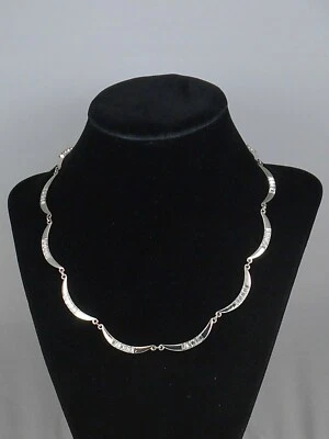 Ralph Lauren Silver Plated Splendid Social Crystal Baguette Collar Necklace $68 - Image 1 of 4