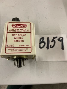 DAYTON 6X602C TIME Off DELAY RELAY 9-900 Sec- ECS - Picture 1 of 7