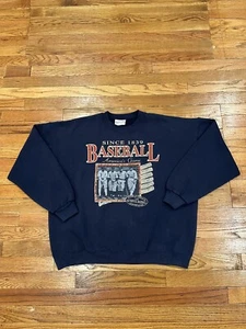 Vintage Players Pullover Baseball Graphic Sweatshirt Men XL Made In USA - Picture 1 of 10