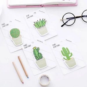 1 Pkg Cactus Succulents Shaped Sticky Notes Teacher Supply Planner Journal Tag - Picture 1 of 7