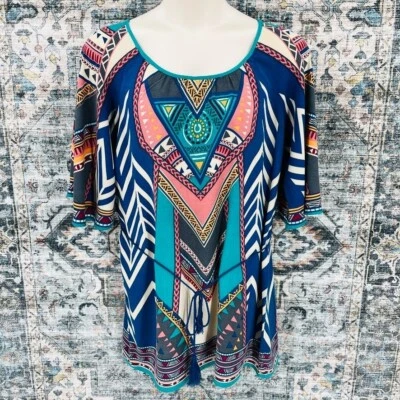 Vestido recto Flying Tomato manga larga talla L multicolor manga corta campana Foto 1 de 4