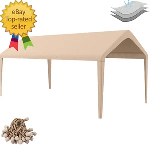 Carport Replacement Canopy Cover 10'X20' for Tent Top Garage Shelter Cover - Picture 1 of 8
