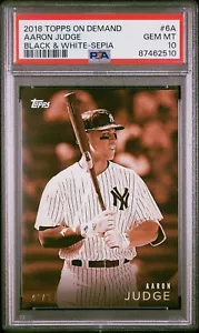 2018 Topps On Demand Black & White #6A Aaron Judge Sepia #D 41/60 PSA 10 - Picture 1 of 2