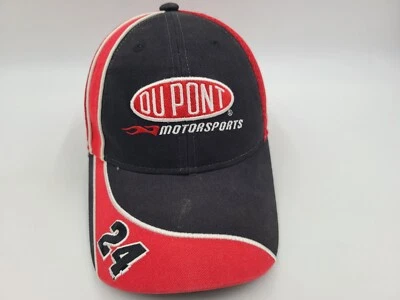 Gorra ajustable de malla Jeff Gordon #24 DuPont Motorsports para hombre NASCAR negra roja Foto 1 de 4