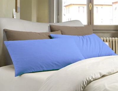 BANZAII TEXTILE INNOVATOR ONLINE Coppia Federe in Flanella Anti-Pilling Tinta Unita 50x80 cm in 100% Cotone