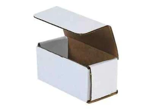 TWO - 4x3x6 White Corrugated Shipping Mailer Boxes - Picture 1 of 1