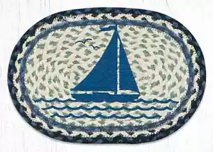 Manteles Trenzados (Juego/2) Velero 10x15 pulgadas Manteles Pequeños Yute Decoración Costera - Imagen 1 de 1