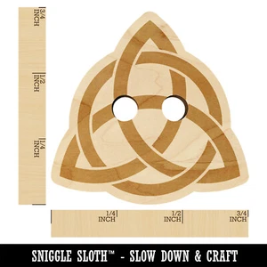 Celtic Triquetra Knot Silhouette Wood Buttons for Sewing Knitting Crochet Craft - Picture 1 of 10
