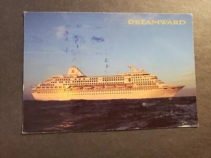 Passenger Ship M/S DREAMWARD, Norwegian Cruise Line Naval Cover Postcard BAHAMAS - Picture 1 of 2
