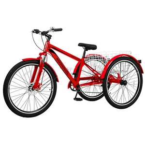 Mooncool 24"/26"/27.5" 7-Speed Adult Trike Tricycle 3-Wheel Bike w/Basket 450lbs - Picture 1 of 39