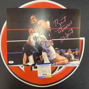 Bret The Hitman Hart Signed 11x14 Photo Sharpshooter Wwe Wwf PSA COA - Picture 1 of 4