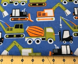 Construction Vehicles Flannel fabric sold by the yard #1111 - Picture 1 of 1