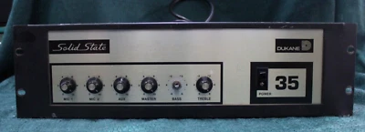 Dukane Power 35 Solid State Amplifier Model 1A133 - Missing Knob & Power Switch - Image 1 of 4