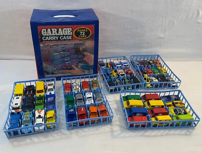 Vintage 1984 Tara Toy Corporation Garage Carry Case Missing Tray + 60 VEHICLES! - Image 1 of 4
